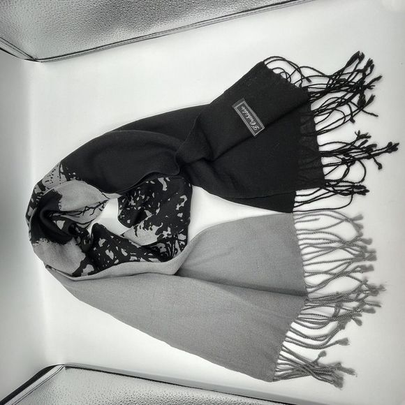 Women Wool Scarf Lady Fringe Shawl Pashmina Style Scarves L’ Orchidee - Picture 2 of 11